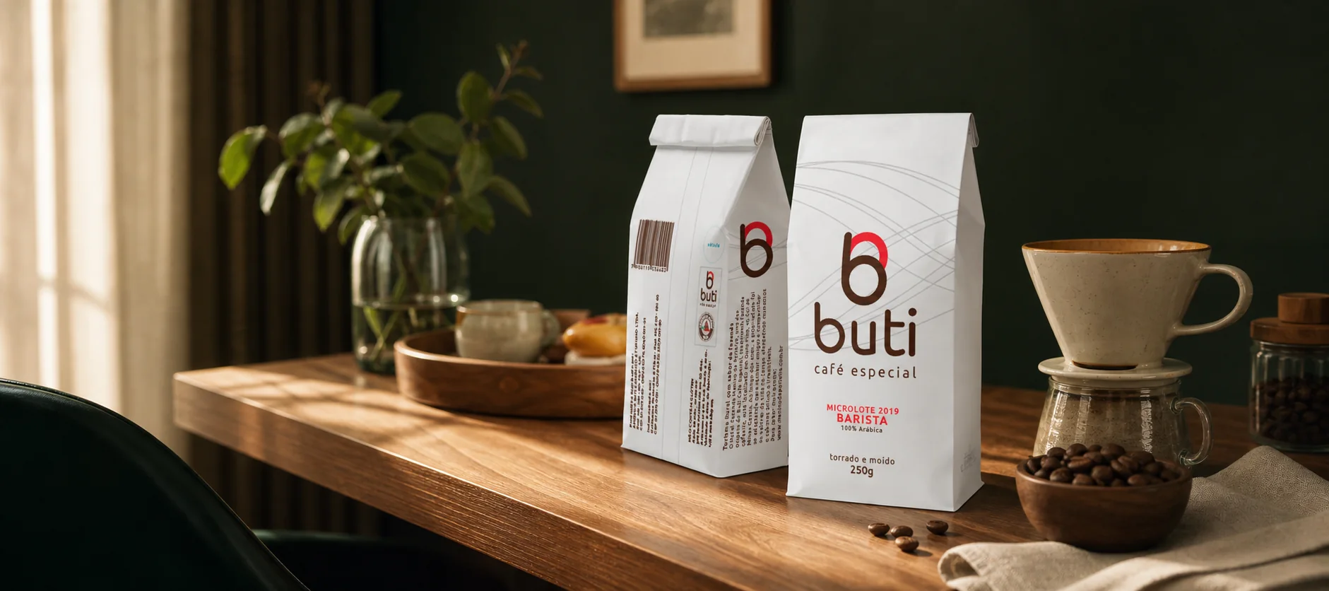 Pacotes de Buti Café Especial em ambiente de hospitalidade